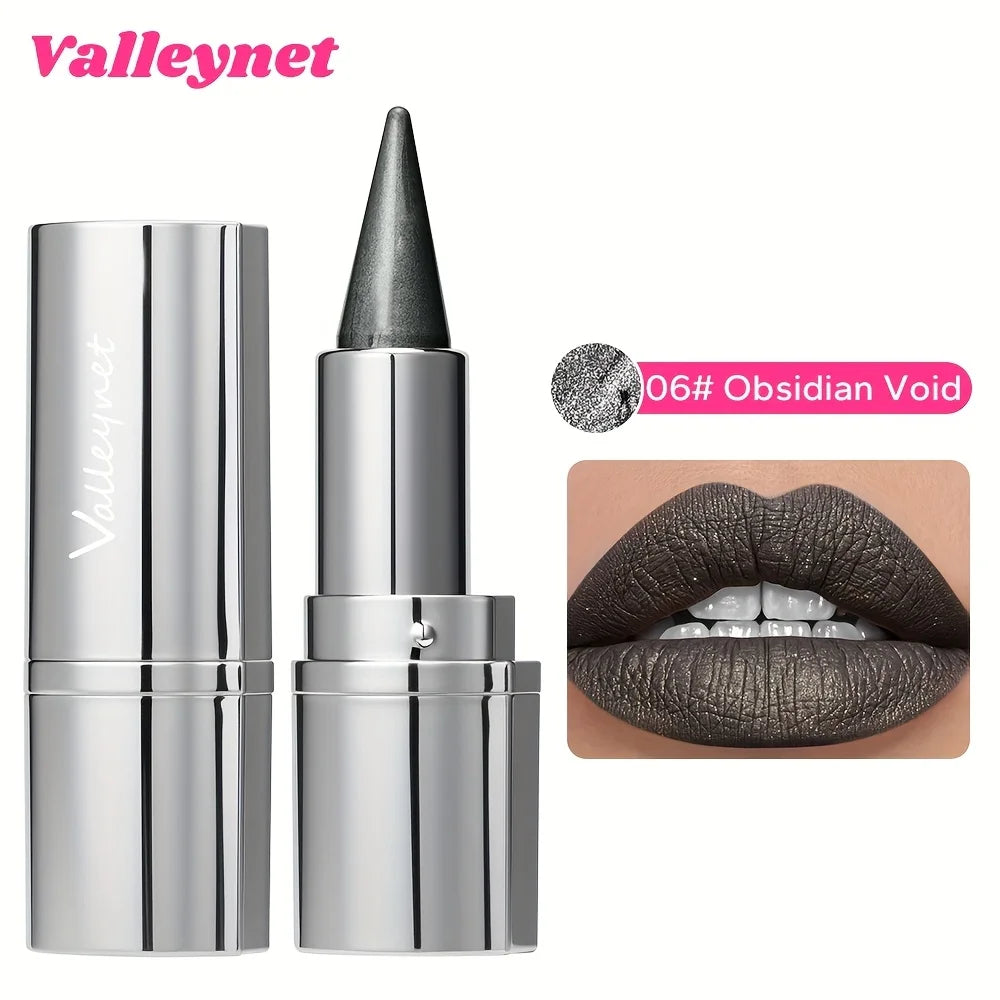 Metallic Lipstick Longlasting Glitter Lip Glaze Waterproof Moisturize Red Luminous liptint Shimmer Shiny Lipgloss Makeup