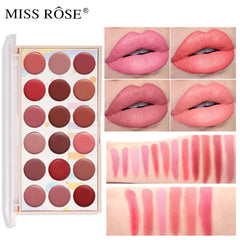 18 Colors Matte Lipstick Palette lip gloss Korean cosmetics lipsticks set makeup for women cheap make up Peel Off Lip Stain