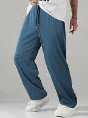 New Men's Casual Pants - Anti-Wrinkle, Non-Stretch, Breathable, Elastic, Stain-Resistant Straight-Leg Pants, Hip-Hop Streetwear
