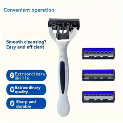 Razor Classic 3 Layer Safety Razor for Mens Shaving&Womens Hair Removal Shaving Blades Manual Shaver