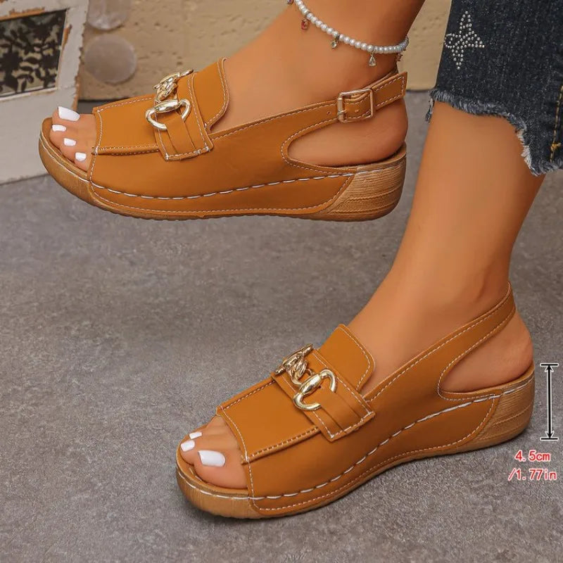 Women’s Casual Heeled Sandals Stylish Summer Wedges