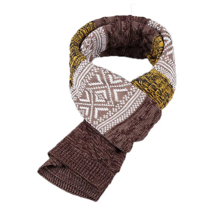 Winter Men Knitted Scarf Fashion Men's Scarves Warm Neckerchief Face Protection Long Shawl Wool Bufanda Male Accessories