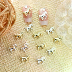 Minimally Designed Three-dimensional Horse Nail Decor Alloy Nail Art Charm Manicure Decoration Accessories