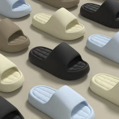 Women's Slippers Cool Summer Soft Sole Fashion Indoor Non Slip Open Toed Breathable House Comfy Men Bedroom Shoes