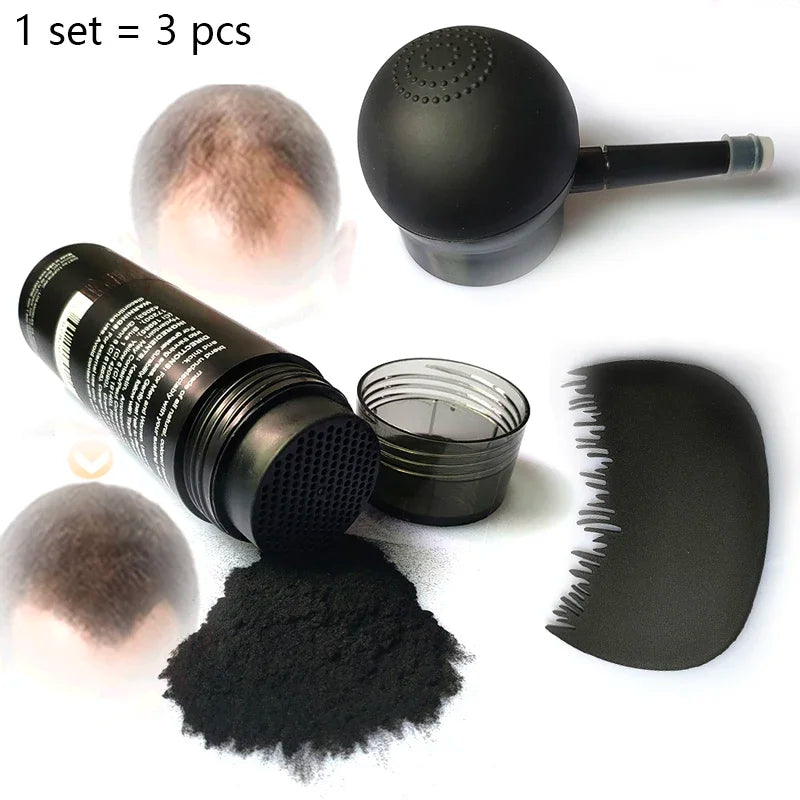1set  Hair Building Fibers Hair Full Instantly Fibras Capilares Fiber Hold Spray Topic Powder Hair Treatment Tool