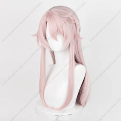 Game Jiaoqiu Cosplay Wig 68cm Long Pink Gradient Heat Resistant Synthetic Hair Halloween
