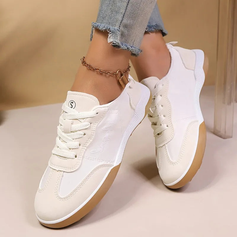 Spring Women's Vulcanize Shoes Running Gym Woman Footwear Low Beige Vulcanized Stylish Promotion High Quality Trends