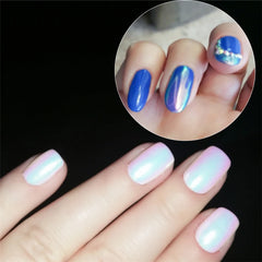 Iridescent Shell Flakes Nail Art Glitter, Natural Abalone Pearl Shards, DIY Manicure Decoration Powder for Salon & Home Use