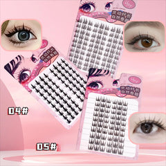 HISYI Five Optional Natural Double Tips Sunflower False Eyelashes Beginner Natural Curl Comic False Eyelashes Eye Makeup