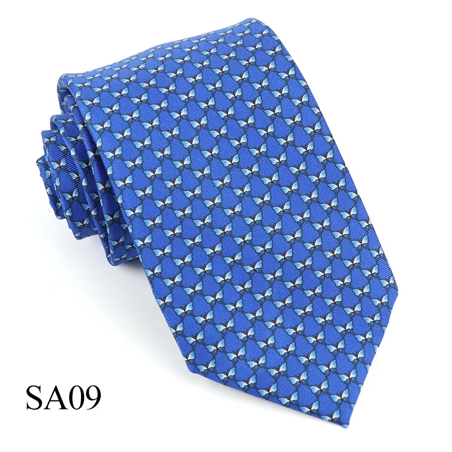 Mens Silk Necktie Luxury Animal Pattern Tie