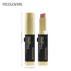 Eyeshadow Stick 2in 1 Double Color，Gradient Velvet Shadow Stick，Waterproof，Lasting Shimmer，Eyeshadow Stick