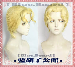 Cosplay Kira Yoshikage Golden Wig Synthetic Hair + wig cap