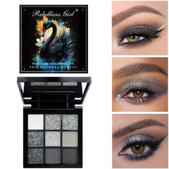9 Color Black Eyeshadow Palette Matte Shimmer Dark Smoky Gray Professional Makeup Pigmented Long Lasting 9 Colores Maquillage