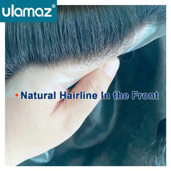 Full PU Human Hair Wigs Natural Black Hair Women's Wigs 180% Density Real Natural Hair Wig Double Knots Full Skin Wig Female