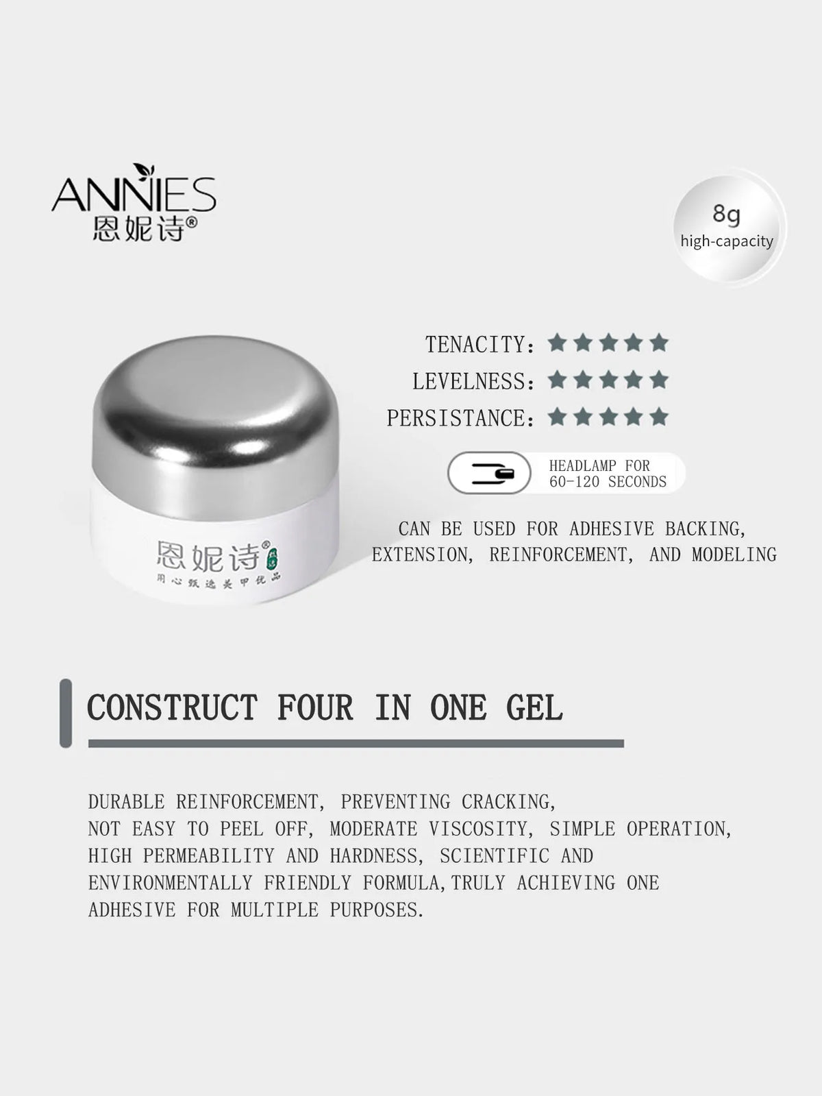 8g/20g Nail Salon Special Japanese-style Gel Polish Reinforcement Gel Suitable For ExtendingBottom Building Leveling And Sealing