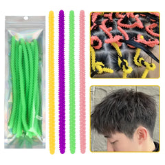 10pcs Silicone Fireworks Bars Hair Dye and Beauty Tools Curlers Bar Wild Curly Hair Maker Beauty Tools Hair Rollers