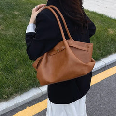Branded Designer Shoulder Bags For Women Soft PU Leather Large Capacity Shopper Tote Set 2025 New Commuting Handbags Black