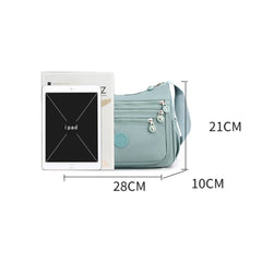 Women's Fashion Crossbody Bag - Lightweight and Casual with Fixed Strap and Zipper Closure-Perfect for Hiking,Cycling and School