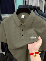Cool POLO shirts for men's casual wear, with exquisite craftsmanship, with lapel, button closure, in solid color, classic and fa