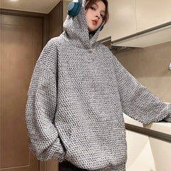 Men Hoodies Autumn New Knitted Coat Mens Sweatshirt Fashion Streetwear Casual Men's Loose Breathable Pullovers Brand Hoody