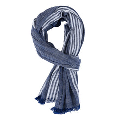 Fashion Patchwork Striped Men's Scarf Cotton Linen Autumn Winter Warm Neckerchief Short Tassel Bufanda Male Accessories Scarves