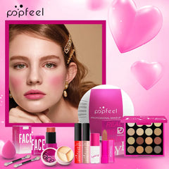 Lipstick + concealer + eyeliner + blush cosmetic set, multiple styles, convenient and affordable cosmetic set