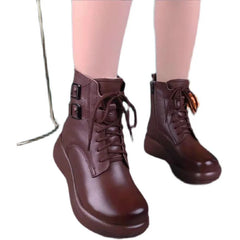 Womens England Style Ankle Boots Retro Fashion Design