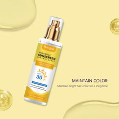 Scalp Hair Sunscreen Spray For Dyed Highlighted Hair UV Protection Prevent Hair Fading Dryness Lightweight Scalp Sunscreen Care