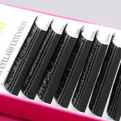 XIUSUZAKI U Shaped Parallel Flower Eyelashes Extensions Matte Black Natural Double Tips 2D YY Lashes Premade Fans Volume Lash