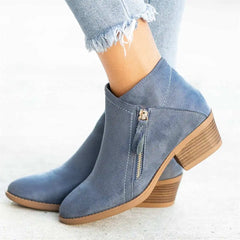 Womens Suede Chelsea Boots Stylish Platform Ankle Boots
