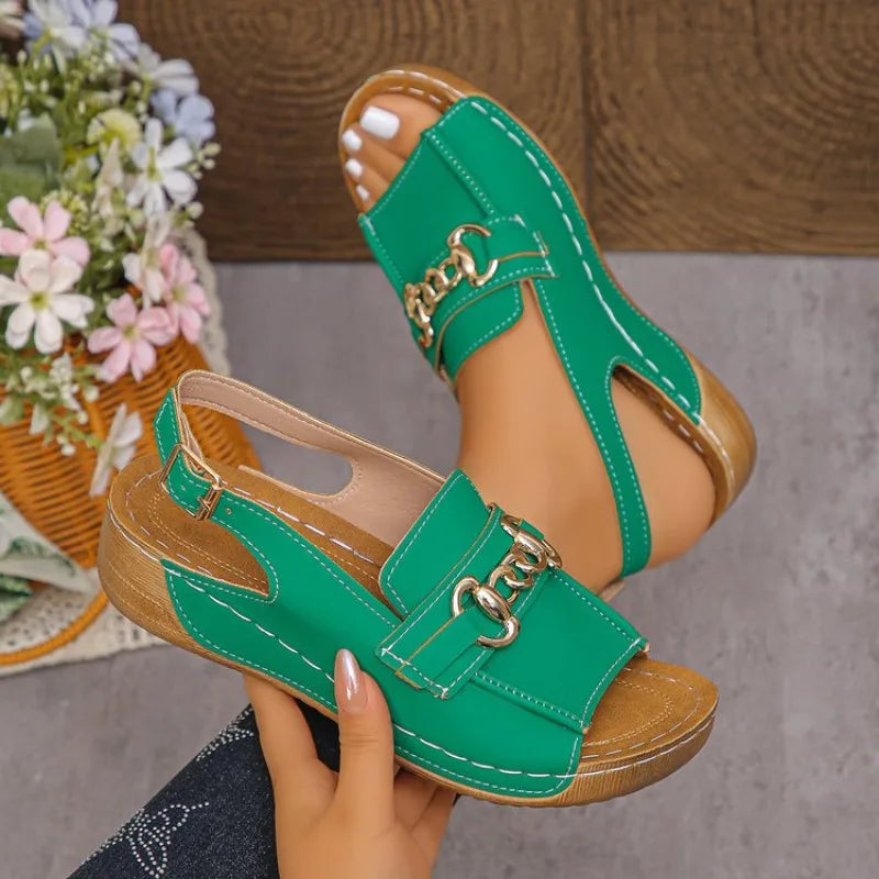 Women’s Casual Heeled Sandals Stylish Summer Wedges
