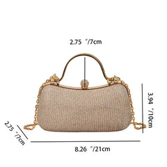 Chain Evening Bag Dinner Shoulder Bag for Women Handbag - Fashion Crossbody Bags Vintage Underarm Bag Satchel