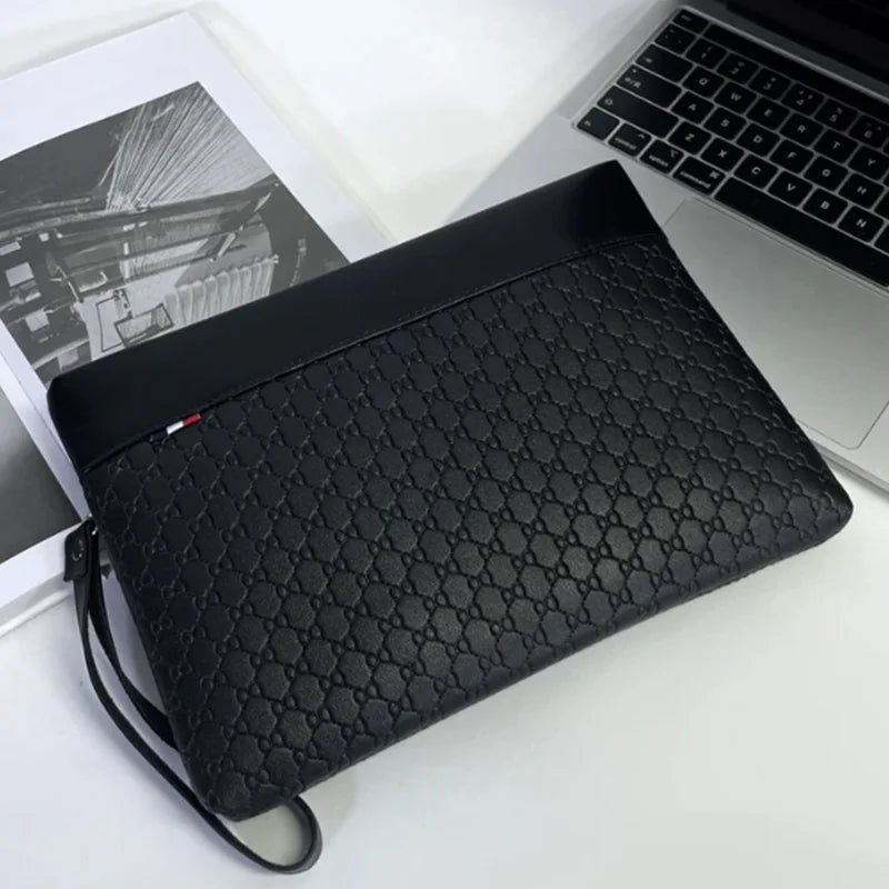 High Quality Soft PU Clutch Bags Designer Men bag Fashion Business Clutches Phone Purse Men Birthday Gift Leisure travel Handbag