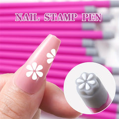 Nail Art Stamp Pen DIY Floral Butterfly Nail Graffiti Nail Dotting Tools Polishing Painting Drawing Manicure Tools