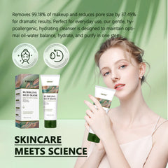 facial foam cleansing lotion deeply cleanses, removes dirt, absorbs oil, shrinks pores and cleanses the skin