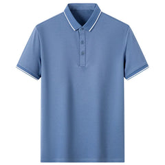 New Male Casual Shirts Men's Fashion Solid Short Sleeved Polo Shirt Summer Breathable Comfortable Versatile Top Man T-shorts