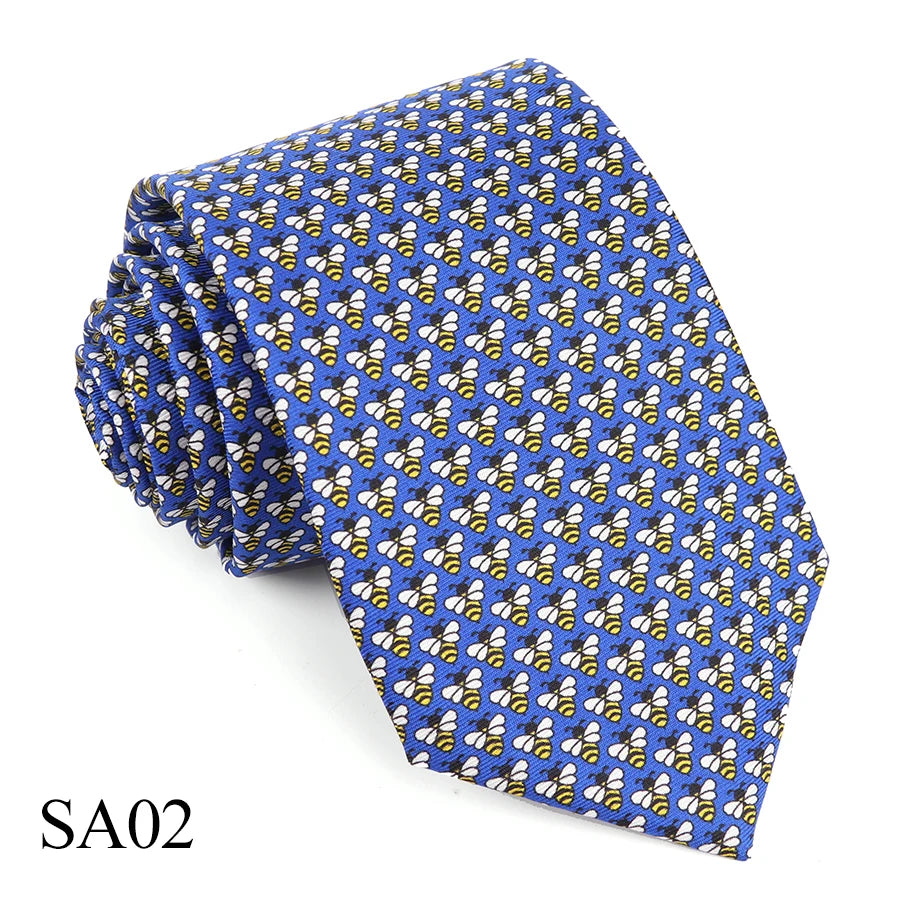 Mens Silk Necktie Luxury Animal Pattern Tie