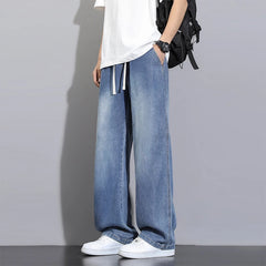 Men's Summer Thin Wide-leg Straight-leg Pants American Style Classic Man Pants Male Clothes Sex Products Y2k Retro Jeans Sport