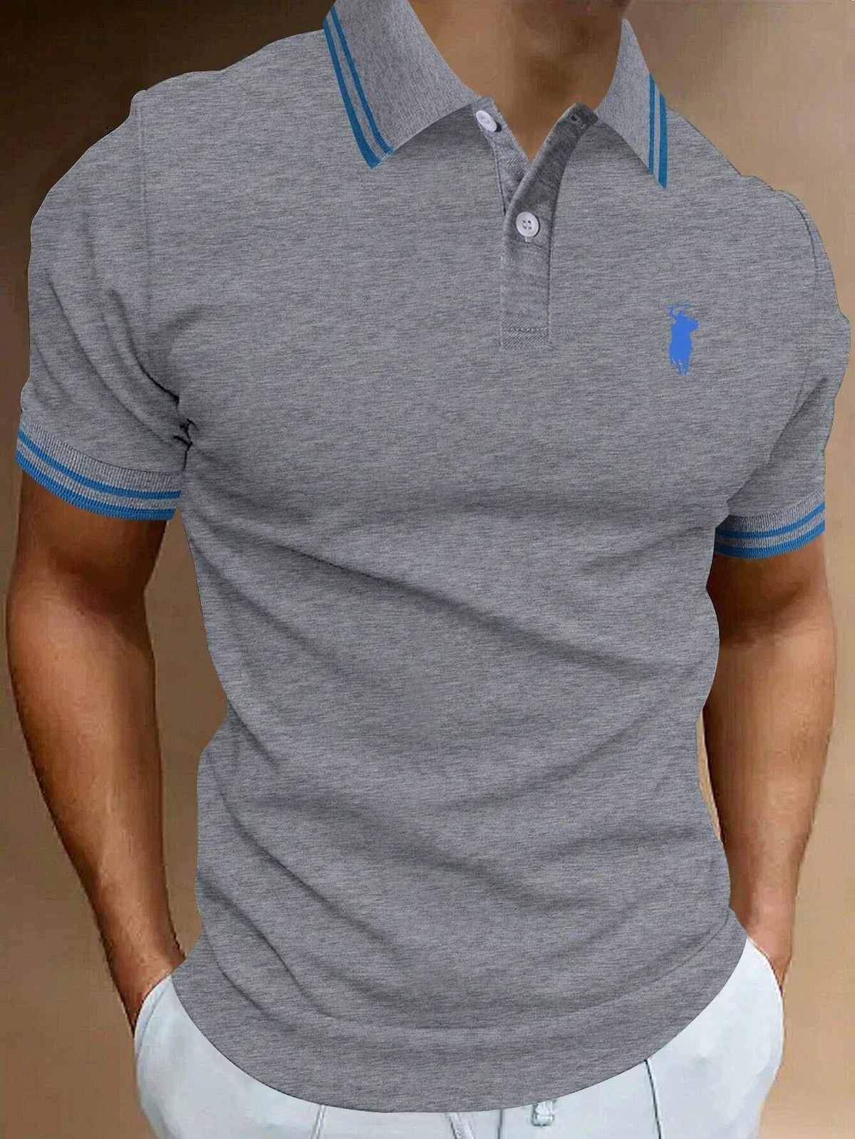 polo shirt man Print Polo TShirt For Men Fashion Lapel Button Tops Business Casual Short Sleeve T-Shirts Golf polo shirts herren
