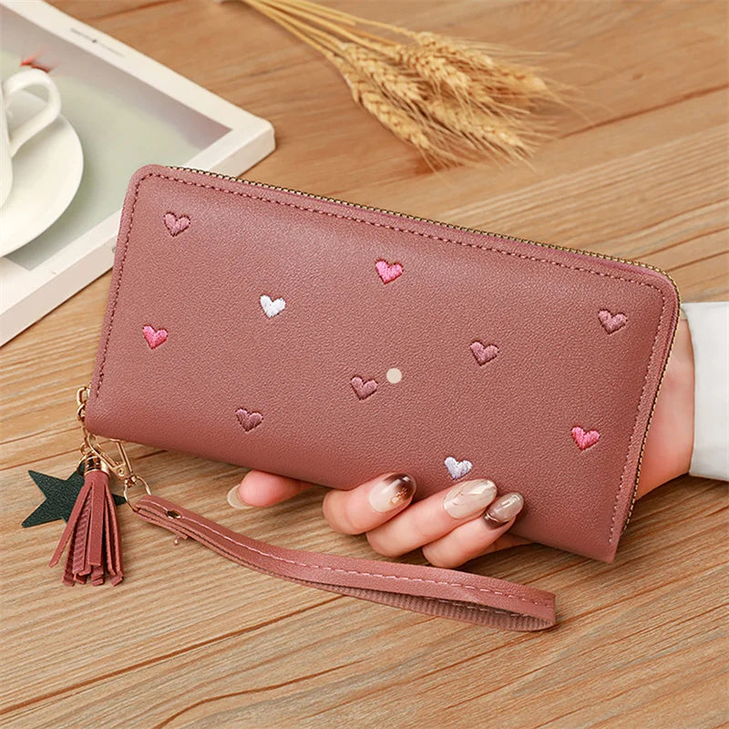 Women’s Long Wallets Purses Luxury Love Heart Wallets
