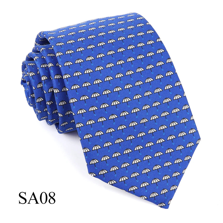Mens Silk Necktie Luxury Animal Pattern Tie