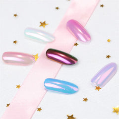 Iridescent Shell Flakes Nail Art Glitter, Natural Abalone Pearl Shards, DIY Manicure Decoration Powder for Salon & Home Use