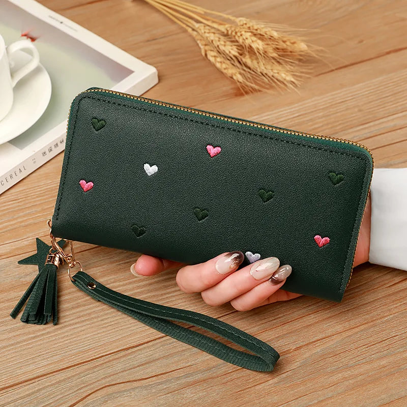 Women’s Long Wallets Purses Luxury Love Heart Wallets