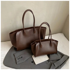 2026 Trendy Light Luxury Tote Bag Niche Design Commuting Simple Women's Handbag High Quality Soft Leather Underarms Bag Gifts