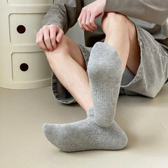 Men Socks Cotton Socks For Men Solid Color With A Low Tube Summer Mesh Breathable Short Socks Black All-Match Soft