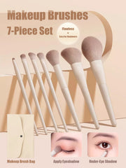 7 Pieces Makeup Brush Set, Foundation Concealer Blush Eyeshadow Powder Face Makeup Brushes Kit for Beginners