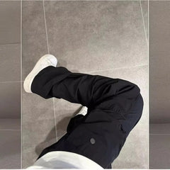 Multi Pocket Cargo Pants Men's Casual Pants Elastic Waist Jogging Pants Men's Large Pocket Straight Trousers Cargo Streetwear