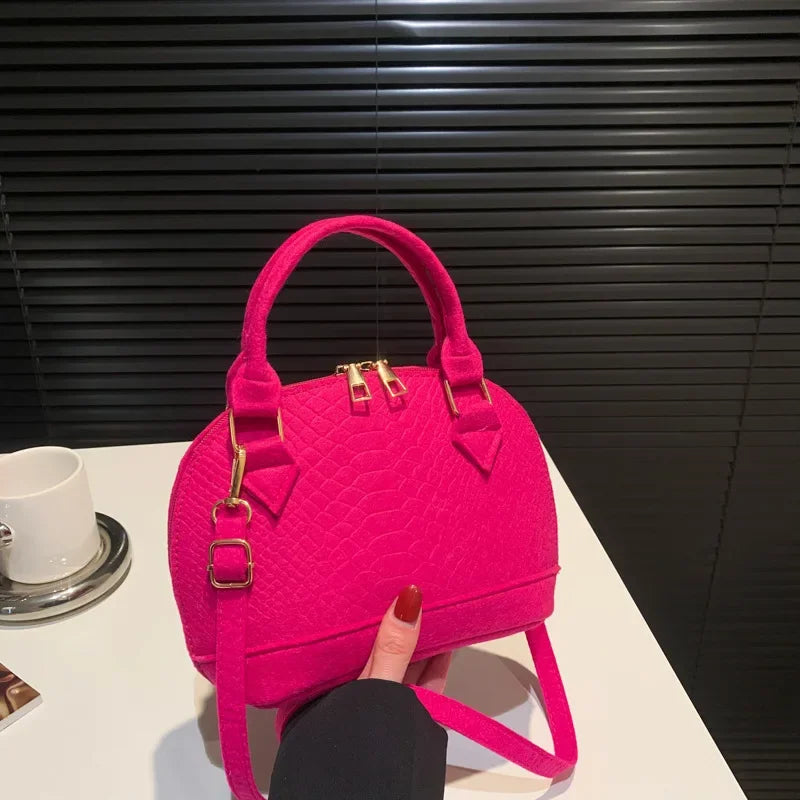 Women’s Crossbody Handbag Retro Felt Purse with Organizer