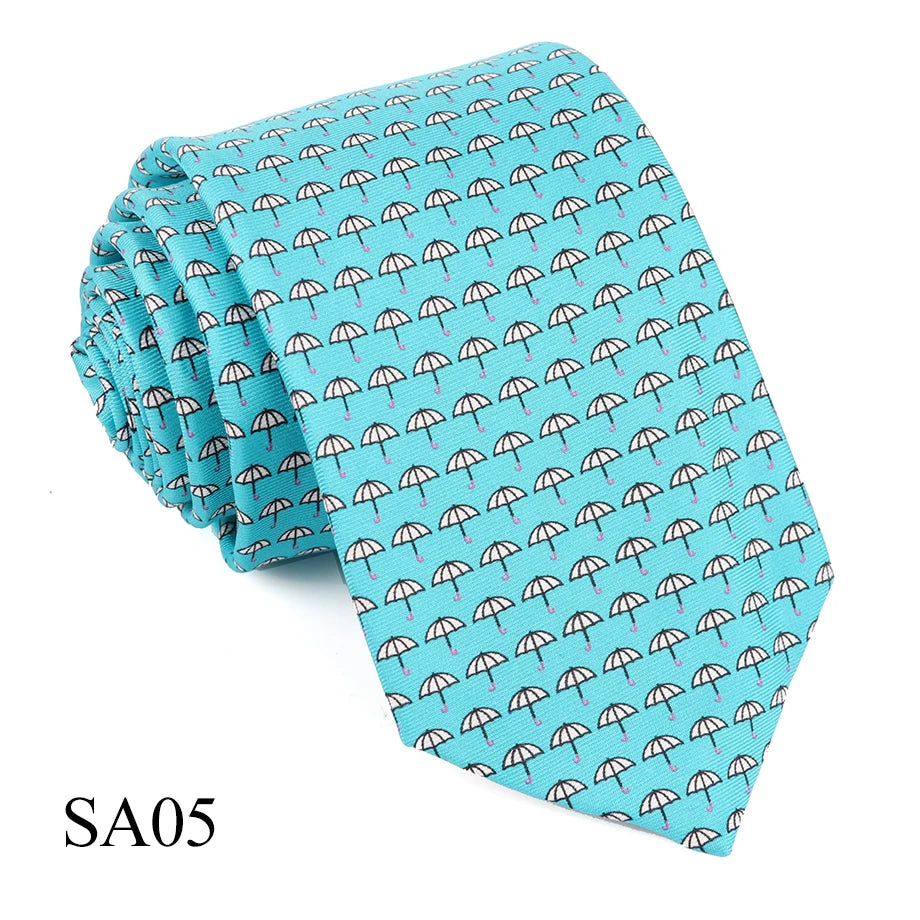 Mens Silk Necktie Luxury Animal Pattern Tie