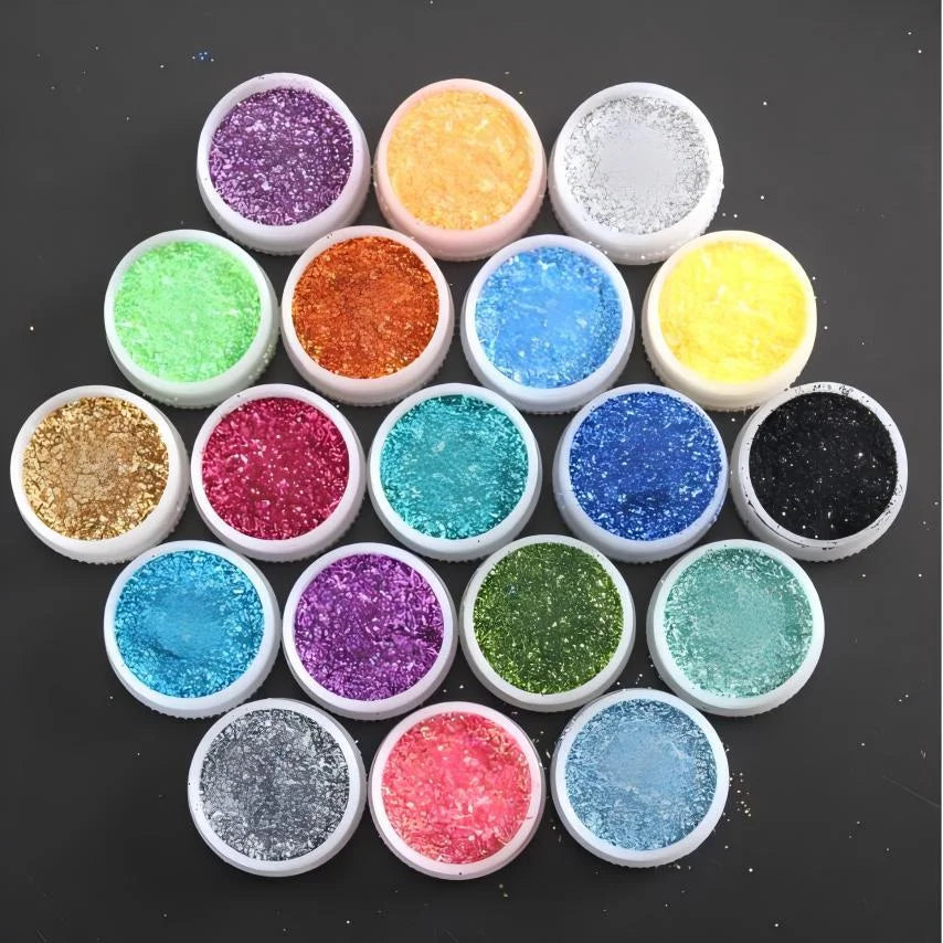 32 color glitter set, ultra-fine resin glitter powder, various nail glitter powders, scattered Christmas glitter glass crafts